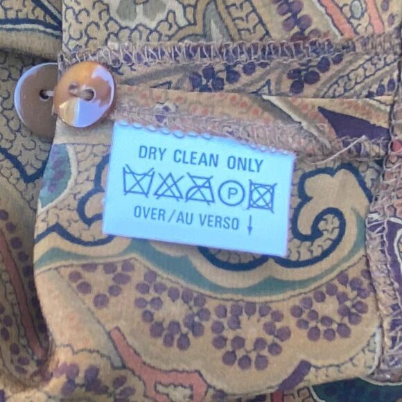 Liz Claiborne Brown Paisley Print Blouse. Size 6 Petite. Excellent Condition! - Picture 4 of 4